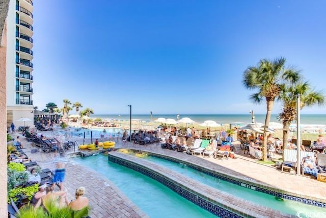 3000 N Ocean Blvd N Unit 531, Myrtle Beach, SC 29577 - outdoor pool with view of water and beach