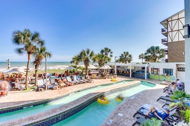 3000 N Ocean Blvd N Unit 531, Myrtle Beach, SC 29577 - community pool featuring view of water and beach and a hot tub