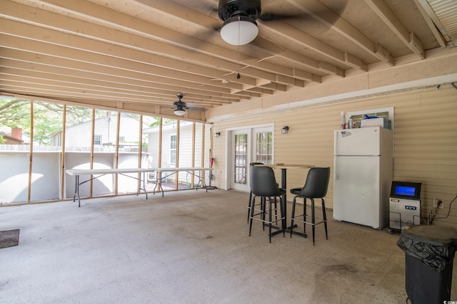 2510 Redwood St, Georgetown, SC 29440 - sunroom with ceiling fan and french doors