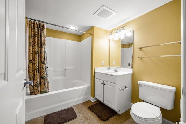4103 N Ocean Blvd N Unit 204, North Myrtle Beach, SC 29582 - bathroom featuring toilet, tile patterned flooring, vanity, and shower / bathtub combination with curtain