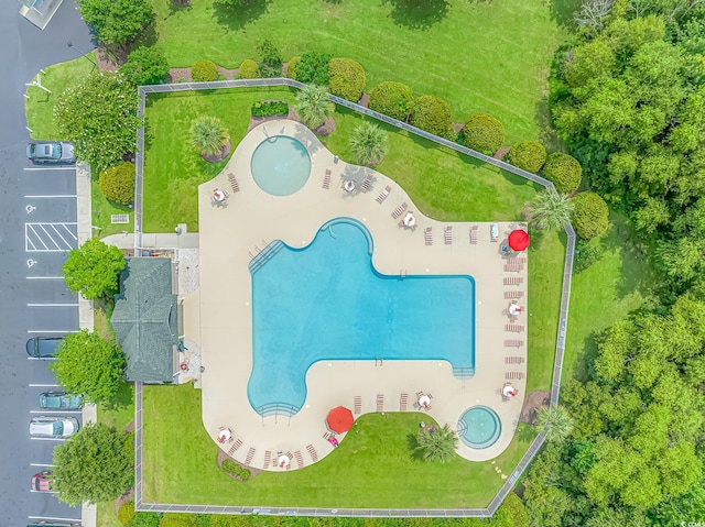751 Painted Bunting Dr Unit E, Murrells Inlet, SC 29576 - bird's eye view of a pool