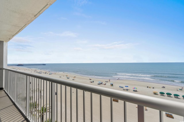 9550 Shore Dr Unit 529, Myrtle Beach, SC 29572 - balcony featuring view of water and beach