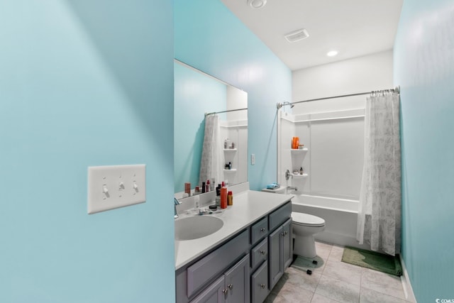 720 Little Fawn Way, Myrtle Beach, SC 29579 - bathroom with vanity, toilet, shower / bath combo with shower curtain, and tile patterned floors