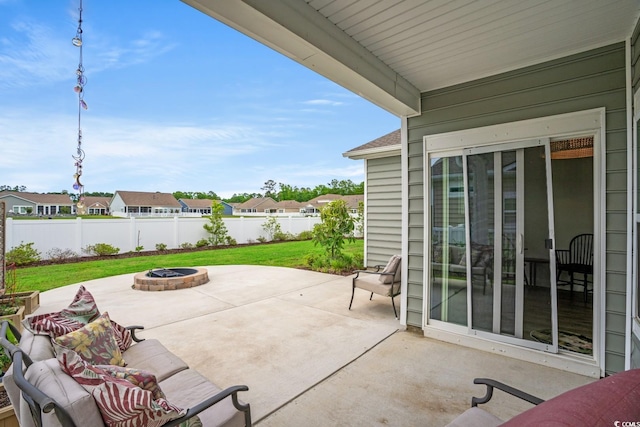720 Little Fawn Way, Myrtle Beach, SC 29579 - view of patio with an outdoor fire pit and a residential view