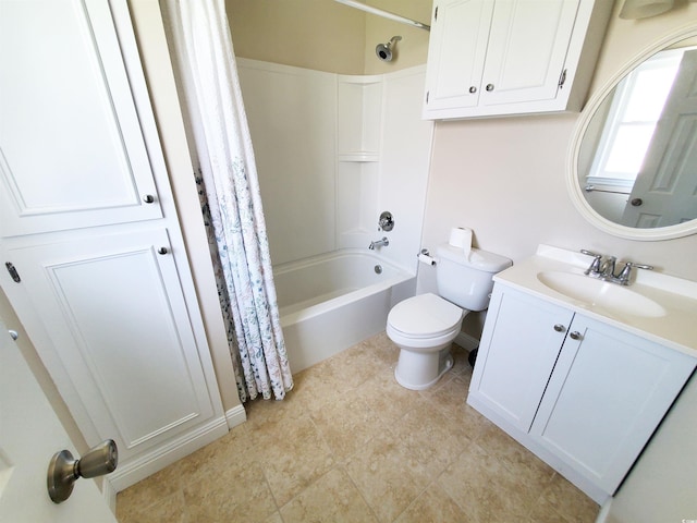 302 Silver Fox Trl, Myrtle Beach, SC 29588 - full bathroom featuring toilet, vanity, and shower / bath combo with shower curtain