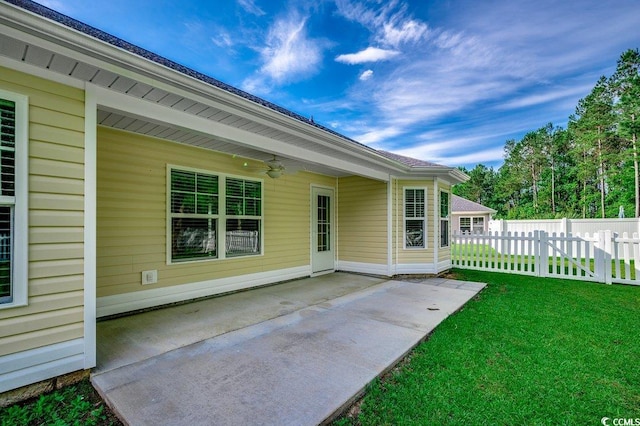 3129 Slade Dr, Conway, SC 29526 - view of patio / terrace featuring ceiling fan