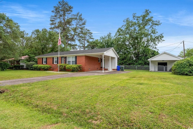 203 Longwood Ln, Conway, SC 29527 - view of front of property with an attached carport, driveway, and brick siding