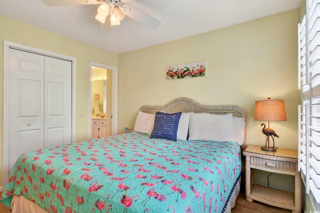 6 Indigo Ct, Ocean Isle Beach, NC 28469 - bedroom with a closet and ceiling fan