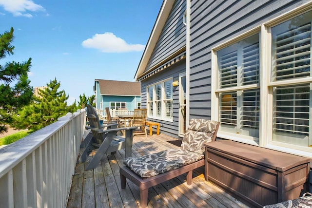6 Indigo Ct, Ocean Isle Beach, NC 28469 - wooden terrace with a hot tub