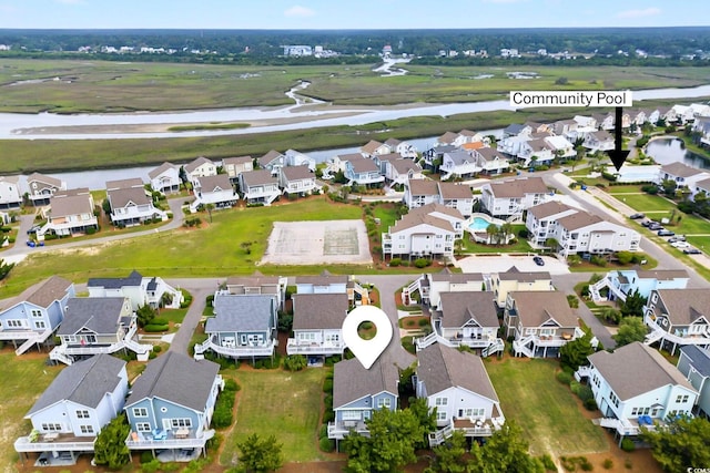 6 Indigo Ct, Ocean Isle Beach, NC 28469 - aerial perspective of suburban area featuring a nearby body of water