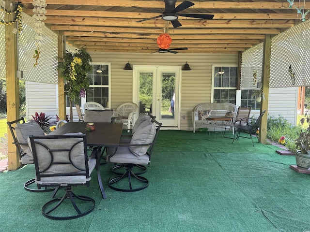 304 S Magnolia Ave, Andrews, SC 29510 - view of patio with ceiling fan and outdoor dining space