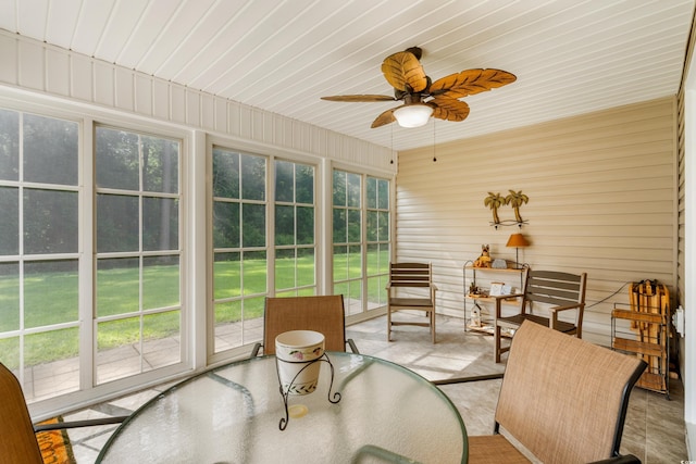 2448 Whetstone Ln, Myrtle Beach, SC 29579 - sunroom with ceiling fan and outdoor dining space