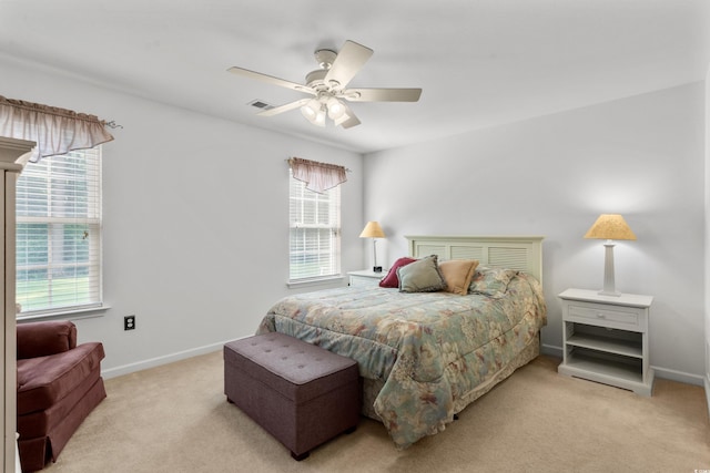 2448 Whetstone Ln, Myrtle Beach, SC 29579 - bedroom featuring light colored carpet, baseboards, and ceiling fan