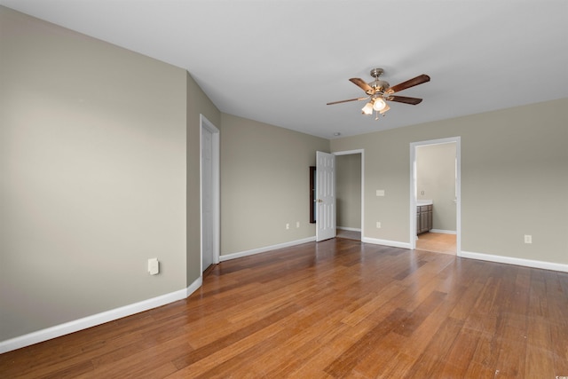4013 Blackwolf Dr, Myrtle Beach, SC 29579 - unfurnished room with ceiling fan, wood finished floors, and baseboards