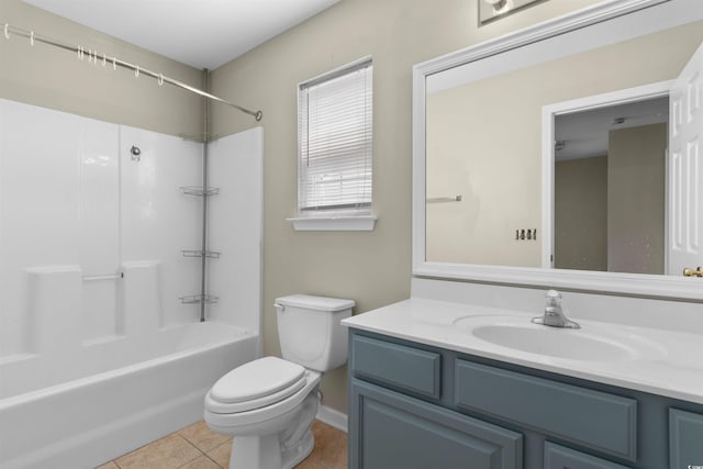 4013 Blackwolf Dr, Myrtle Beach, SC 29579 - full bathroom featuring vanity, toilet, washtub / shower combination, tile patterned floors, and baseboards