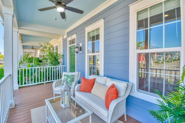 750 Shine Ave Unit 750, Myrtle Beach, SC 29577 - wooden porch with a ceiling fan