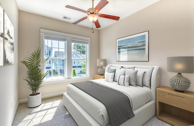 750 Shine Ave Unit 750, Myrtle Beach, SC 29577 - bedroom with carpet, baseboards, and a ceiling fan