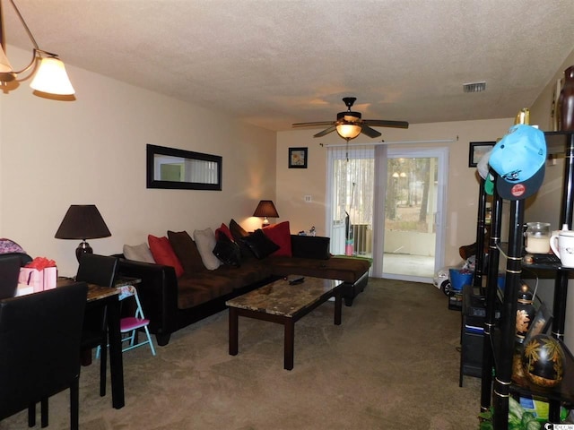 6805 Creekwatch Rd Unit 105, Myrtle Beach, SC 29588 - carpeted living room with a ceiling fan