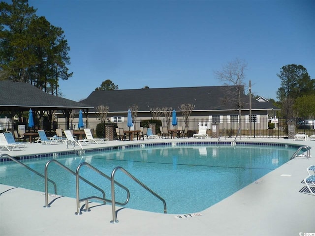 6805 Creekwatch Rd Unit 105, Myrtle Beach, SC 29588 - community pool featuring a patio and a gazebo