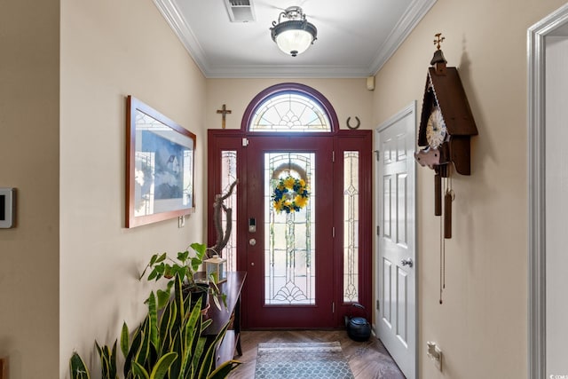 2567 Lake Vista Dr, Little River, SC 29566 - entryway featuring crown molding