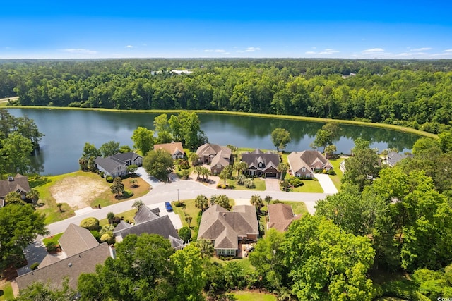 2567 Lake Vista Dr, Little River, SC 29566 - aerial view of residential area featuring a forest and a large body of water
