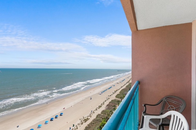2207 S Ocean Blvd Unit 1517, Myrtle Beach, SC 29577 - balcony with view of water and beach