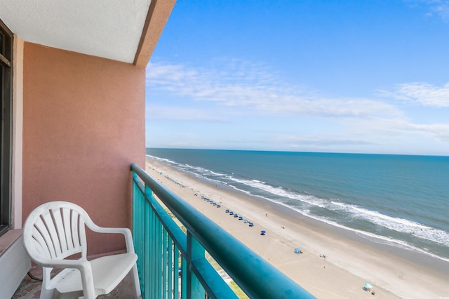 2207 S Ocean Blvd Unit 1517, Myrtle Beach, SC 29577 - balcony featuring view of water and beach
