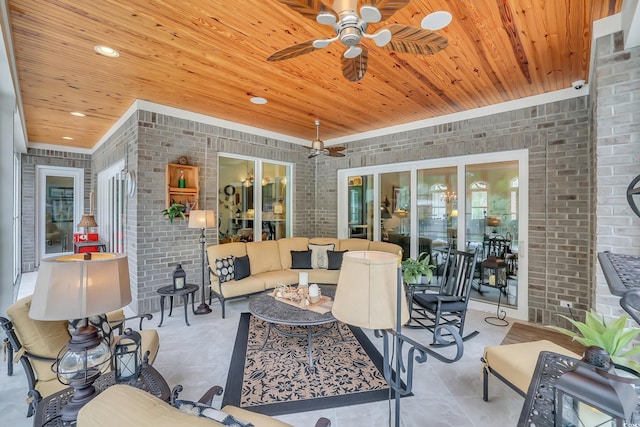 81 Cascade Dr, Murrells Inlet, SC 29576 - view of patio with a ceiling fan and an outdoor hangout area