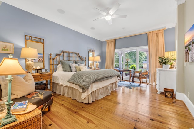 2382 Waverly Rd, Pawleys Island, SC 29585 - bedroom featuring light wood finished floors, crown molding, a ceiling fan, and baseboards