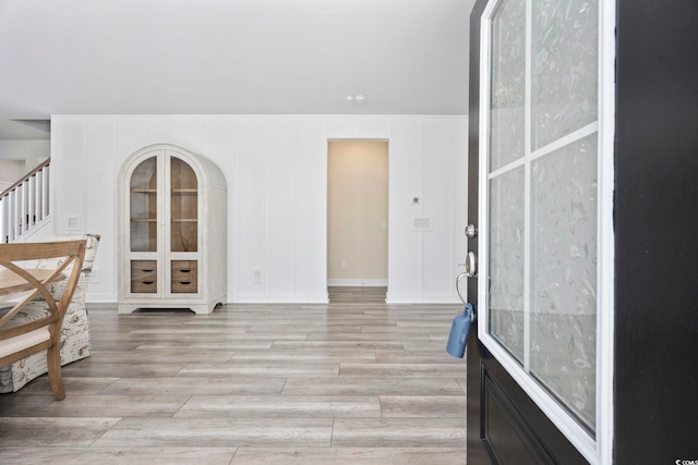 2475 Blue Crane Cir Unit 106, Myrtle Beach, SC 29577 - entryway with light wood-style floors and stairs