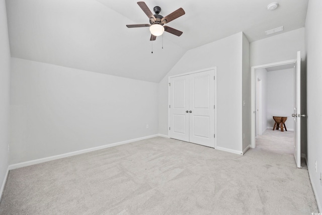 2475 Blue Crane Cir Unit 106, Myrtle Beach, SC 29577 - bonus room with vaulted ceiling, a ceiling fan, carpet flooring, and baseboards