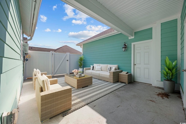 2475 Blue Crane Cir Unit 106, Myrtle Beach, SC 29577 - view of patio with an outdoor living space and a gate