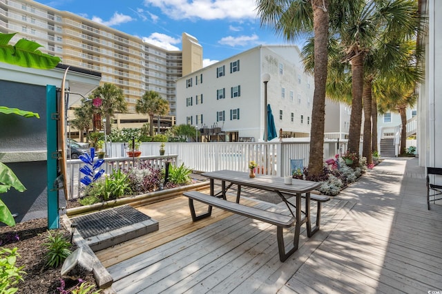 5409 N Ocean Blvd Unit 106/7 108, North Myrtle Beach, SC 29582 - deck with outdoor dining space