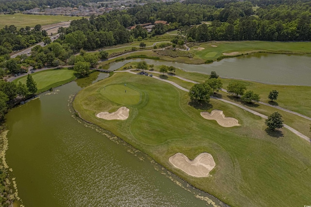 2318 Via Palma Dr, North Myrtle Beach, SC 29582 - aerial overview of property's location featuring a nearby body of water and a local golf course