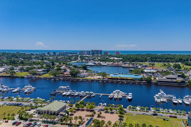 2318 Via Palma Dr, North Myrtle Beach, SC 29582 - drone / aerial view of a marina and a nearby body of water