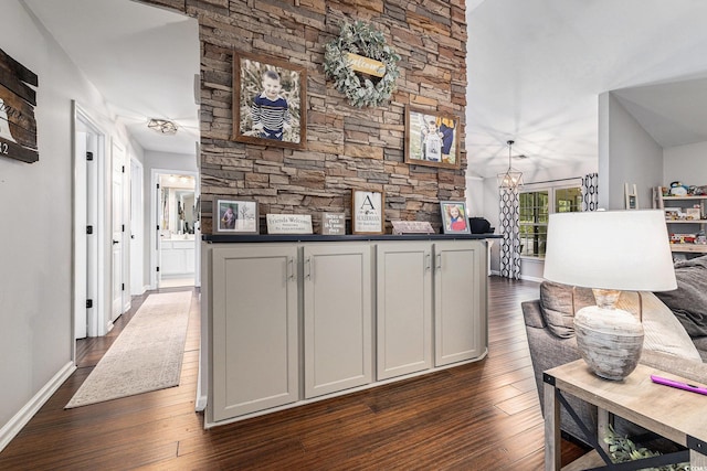 7007 Blade Beak Ln, Myrtle Beach, SC 29588 - corridor with dark wood-style flooring and baseboards