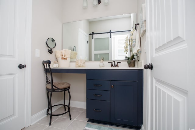 383 Mikita Dr, Surfside Beach, SC 29575 - bathroom featuring vanity, tile patterned flooring, and baseboards