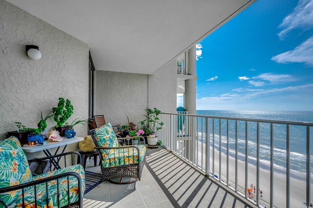 1990 N Waccamaw Dr Unit 1008, Murrells Inlet, SC 29576 - balcony featuring view of water and beach