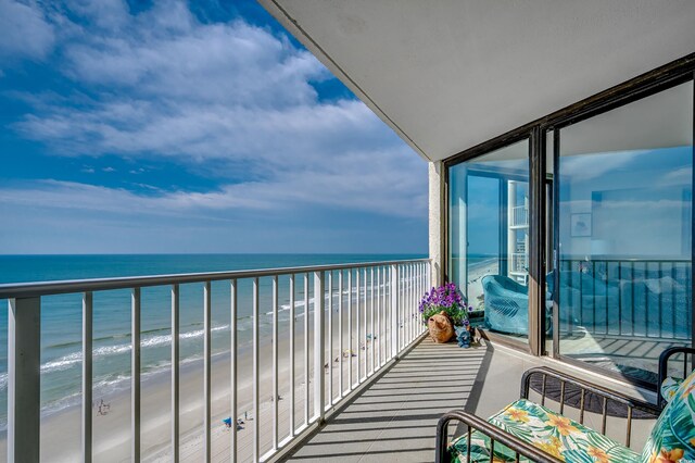 1990 N Waccamaw Dr Unit 1008, Murrells Inlet, SC 29576 - balcony featuring view of water and beach