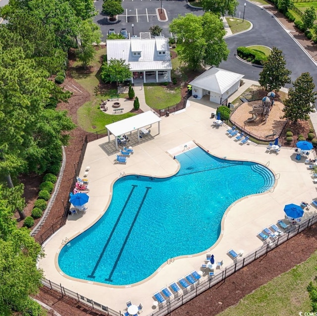 5001 Sweet Birch Ln, Conway, SC 29526 - community pool featuring a gazebo and a patio