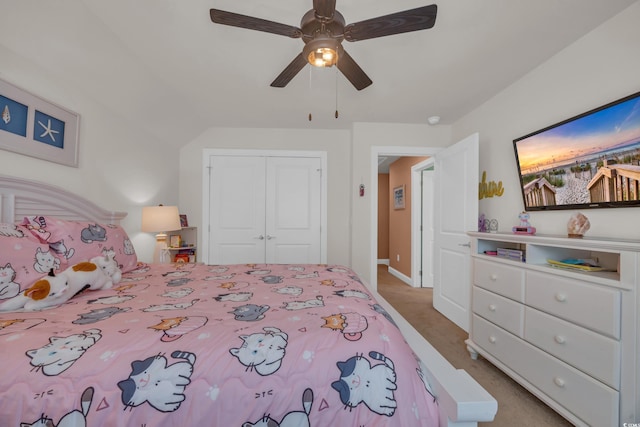 1145 Captain Hooks Way N, Myrtle Beach, SC 29582 - carpeted bedroom with a closet and ceiling fan