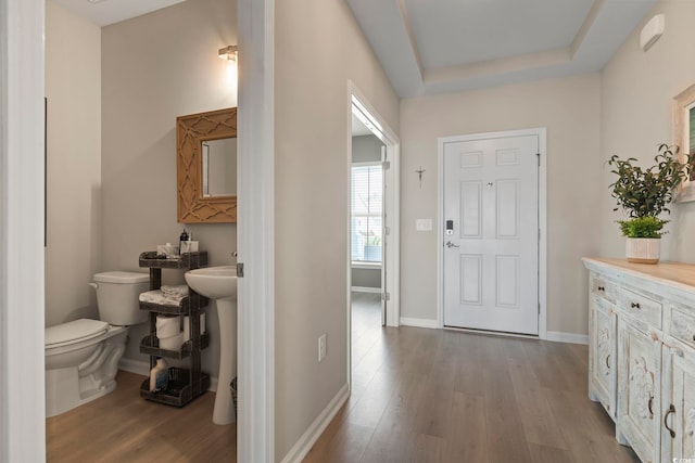 2572 Brescia St, Myrtle Beach, SC 29579 - foyer entrance with wood finished floors and baseboards