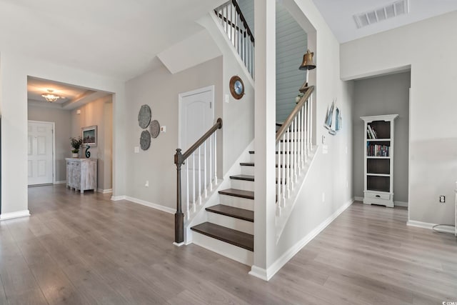 2572 Brescia St, Myrtle Beach, SC 29579 - staircase with wood finished floors and baseboards
