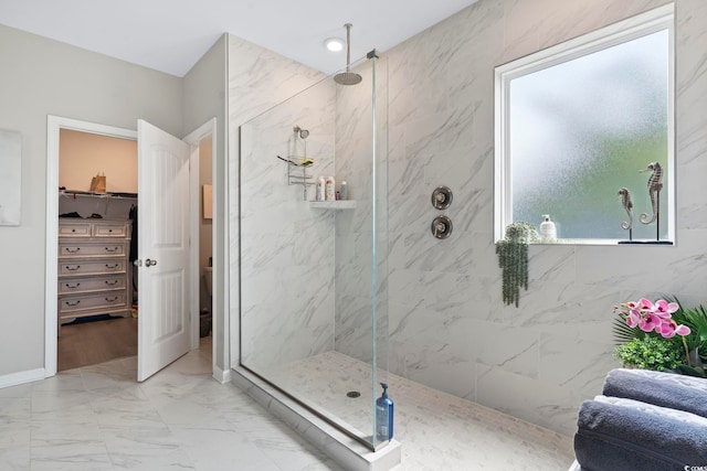 2572 Brescia St, Myrtle Beach, SC 29579 - full bath featuring a marble finish shower, marble finish flooring, and a spacious closet