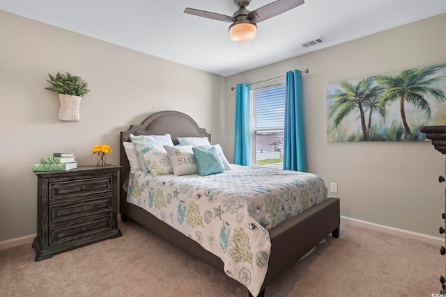2572 Brescia St, Myrtle Beach, SC 29579 - bedroom featuring carpet, baseboards, and ceiling fan