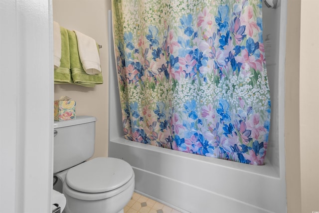 613 S 2nd Ave Unit 21D, North Myrtle Beach, SC 29582 - full bathroom featuring shower / bath combination with curtain and toilet