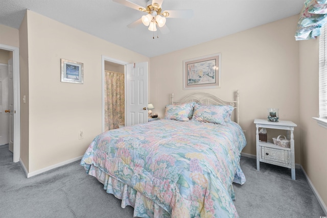 613 S 2nd Ave Unit 21D, North Myrtle Beach, SC 29582 - bedroom with carpet flooring, baseboards, and ceiling fan