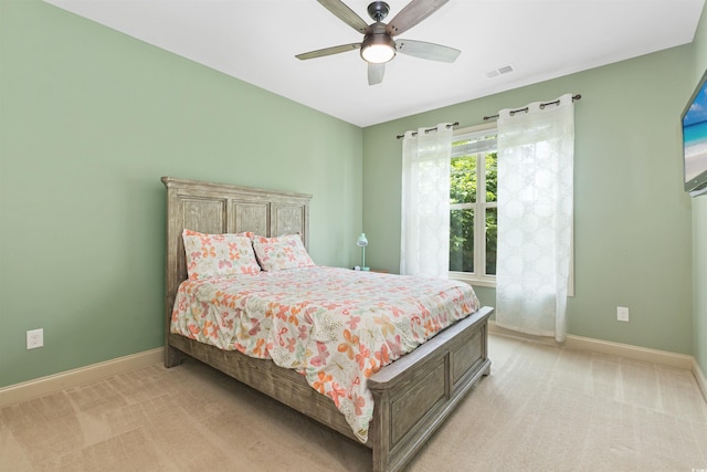 18 Cyclamen Ct, Murrells Inlet, SC 29576 - bedroom with baseboards, light colored carpet, and ceiling fan