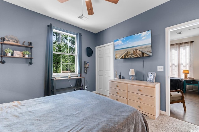 1298 River Oaks Dr Unit 5-I, Myrtle Beach, SC 29579 - bedroom with baseboards and a ceiling fan