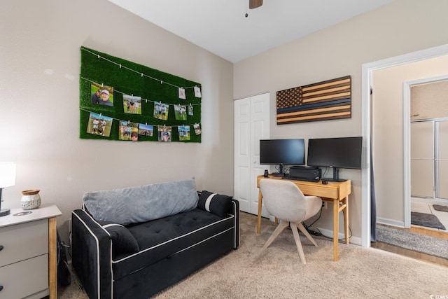 1298 River Oaks Dr Unit 5-I, Myrtle Beach, SC 29579 - office featuring ceiling fan and carpet flooring